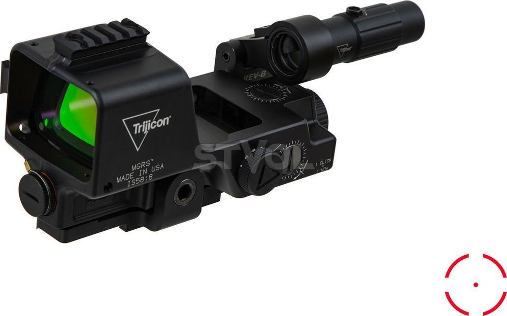 Приціл коліматорний TRIJICON MGRS Red Segmented Circle 3 MOA зі збільшувачем 3х