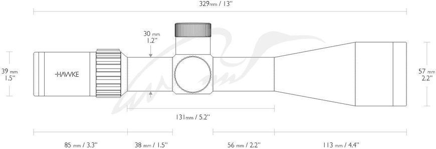 Прилад оптичний Hawke Airmax Compact 6-24x50 SF сітка AMX з підсвіткою
