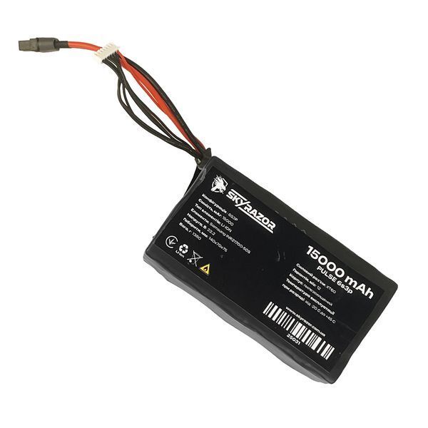 Акумуляторна батарея Li-ion Skyrazor PULSE 6s3p Samsung 50s 15000 mAh спарка INR21700