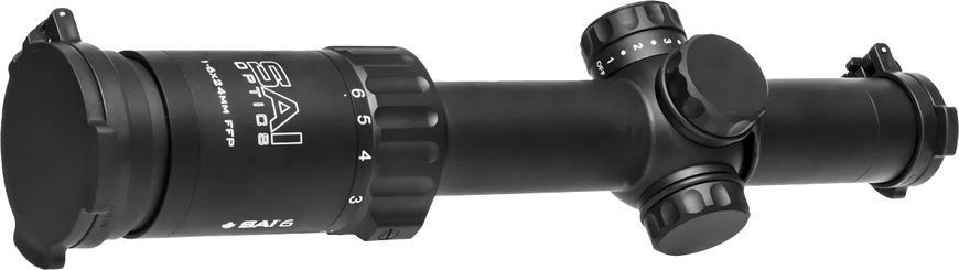Приціл оптичний SAI 1-6x24 сітка MIL-A RAF. Black