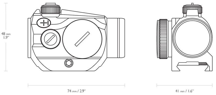 Приціл коліматорний Hawke Vantage 1x20 &mdash; Weaver. Точка 3 MOA