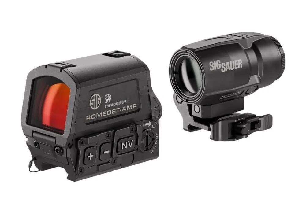 Комплект Sig Optics коліматор ROMEO8T-AMR 1X40 і магніфер JULIET3T-AMR 3X22MM